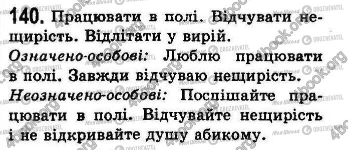 ГДЗ Українська мова 8 клас сторінка 140